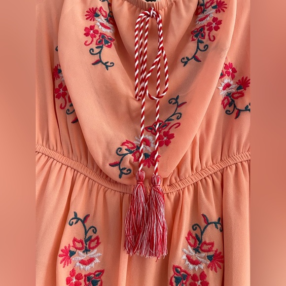 NWT - Pink Lily Women’s Small Peach Off The Shoulder Dress - Picture 12 of 14